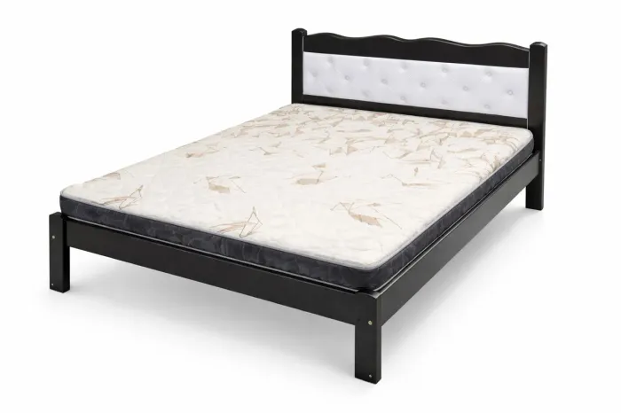 Cama casal de madeira maciça com colchão D20 138x22cm de altura
