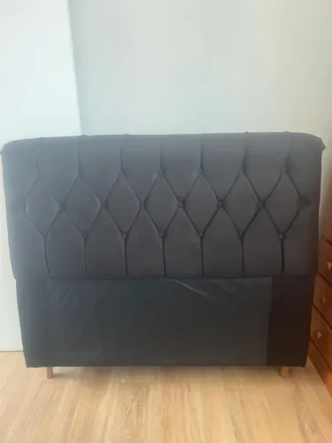 Cabeceira cama casal preta