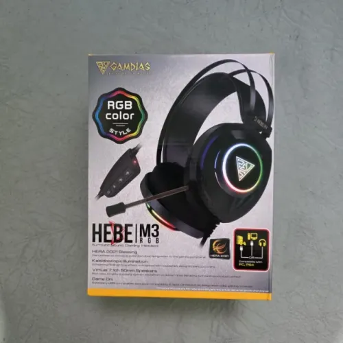 HEADSET GAMER GAMDIAS HEBE M3 RGB 7.1 SURROUND - PC, PS4 E PS5 - PRODUTO NOVO E LACRADO