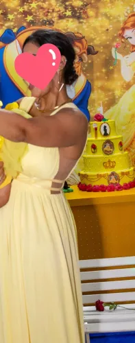 Vestido amarelo festa/ madrinha