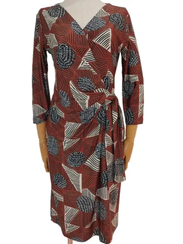 Vestido Marrom estampado