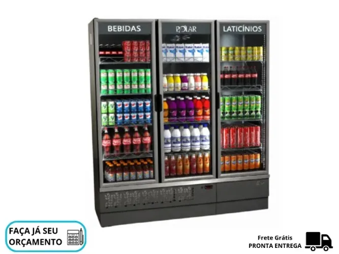 Geladeira Expositora Refrigerada 3 Portas Polar