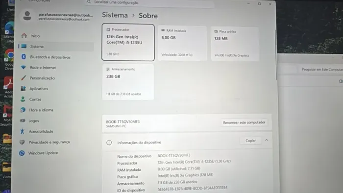 GALAXY BOOK 2 I5 12th 256gb