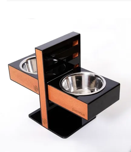 Comedouro Livello duplo black pet - estoque de loja 