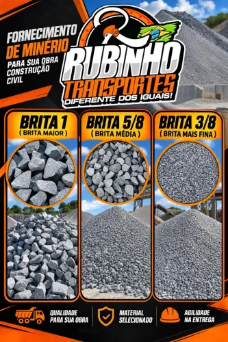 Brita - Gravilhão - Pó de Pedra - BGS