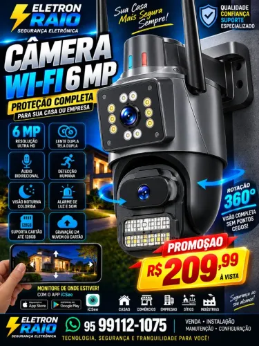Câmera dupla Wi FI