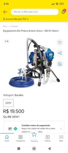 *máquina Airless Graco 390 Pc Stand*
