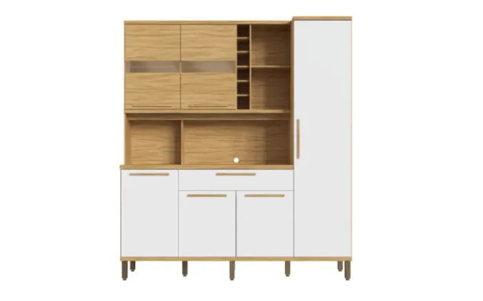 Armario Cozinha 1.80 cm em MDF Touriga 06 portas (Novo)