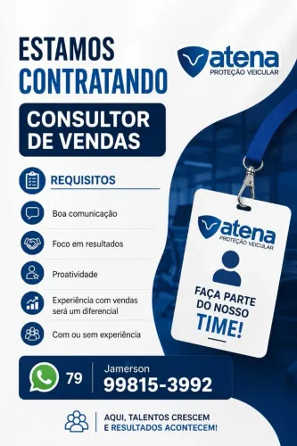 VAGA ABERTA CONSULTOR(A) DE VENDAS
