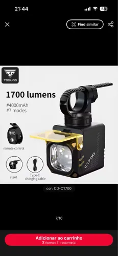 Lanterna Tosuod 1700 lumens