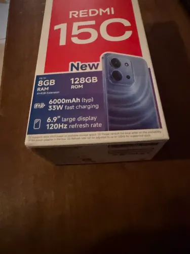 Xiaomi redmi 15 c preto 128 gb novo 