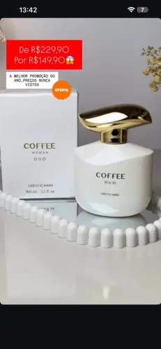 vendo perfume lacrado coffe