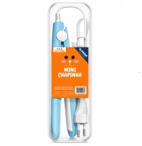 Mini Chapinha Portátil Bivolt Prancha de Bolsa Cerâmica com Case