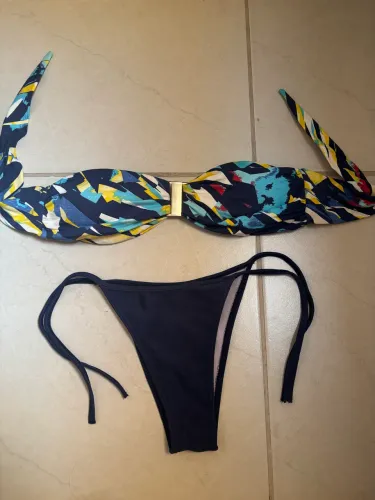 Biquini tomara que caia azul marinho P