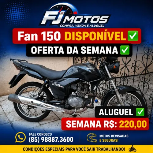 Fan disponível - Aluguel de Moto