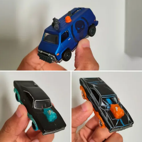 Kit 3 Hot Wheels Premium Marvel - Justiceiro Punisher Ghost Rider Motoqueiro Fantasma
