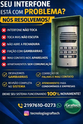 Conserto de Interfone atendo em todo o RJ