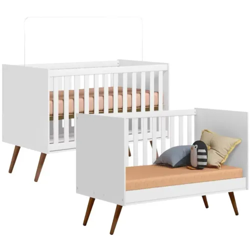 BERÇO RETRO MINI CAMA COM COLCHÃO DE BRINDE