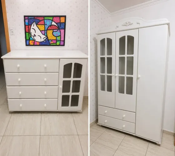 Guarda-roupas e cômoda quarto criança