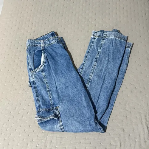 Calça Jeans Cargo Wide Leg Bluesteel Tam. 36