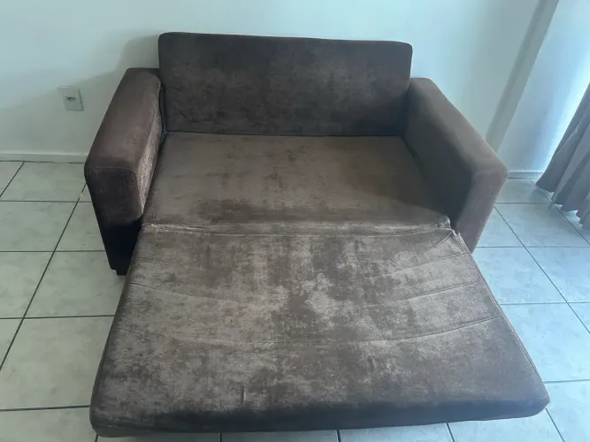 Sofá Retrátil 2 Lugares Marrom
