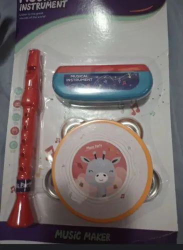 kit com 3 brinquedos musicais para os pequenos 