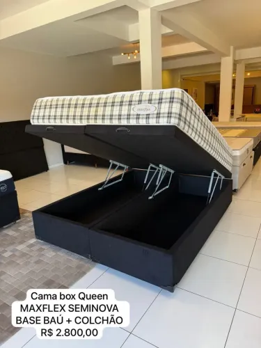 Cama box baú Queen size MAXFLEX SEMINOVA TOP - ENTREGO