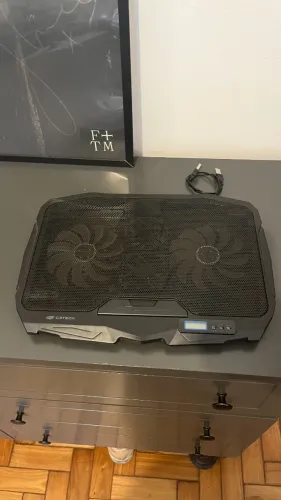 Base para notebook cooler c3tech - 4 ventiladores, led azul