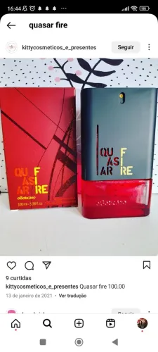 Perfume Quasar Fire de oBoticário. Entregamos em Belem e Ananindeua