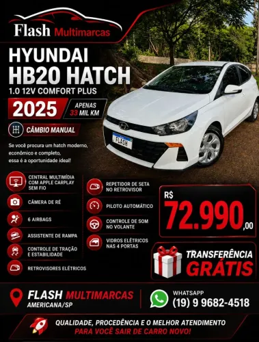 Hyundai HB20 Comfort Plus 1.0 Flex 12V Mec. 2025