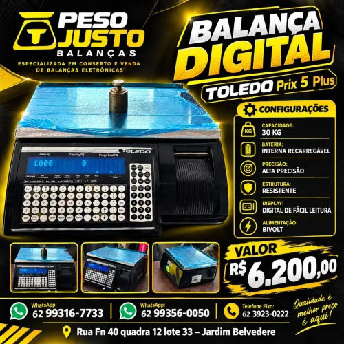 Balança Toledo Prix 5 Plus estado de nova no mostruário