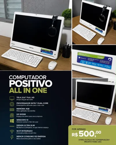 Computador Positivo All in One - Completo