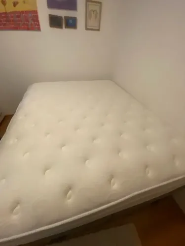 Cama queen Probel mola ensacada individualmente + baú bipartido 