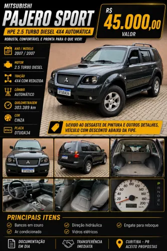 Mitsubishi Pajero Sport HPE 2.5 4X4 Diesel Aut. 2007