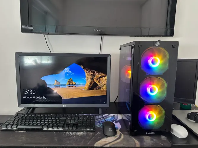 Pc Gamer AMD 12gb RAM NVidia GeForce 610 + Monitor/tv 24?
