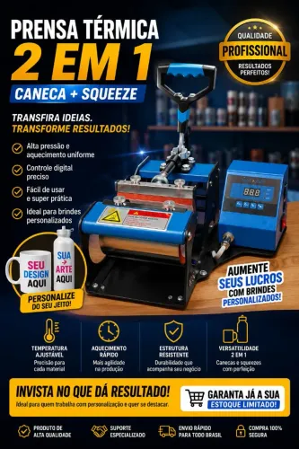 Prensa térmica para canecas (110v)