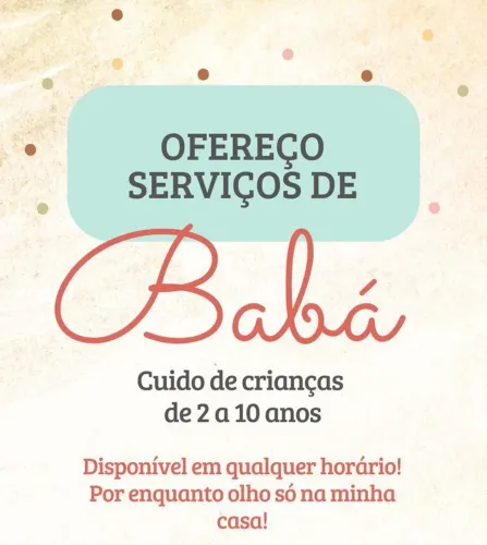 babá por hora ou diária é folguista