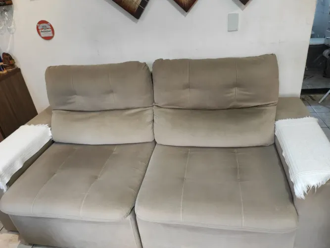 Sofá-cama Reclinável 2 Lugares - Muito Conservado
