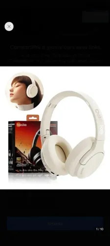 Basike fone de ouvido Headphone bluetooth 5.4 over.ear sem fio, até 50hrs de bateria.