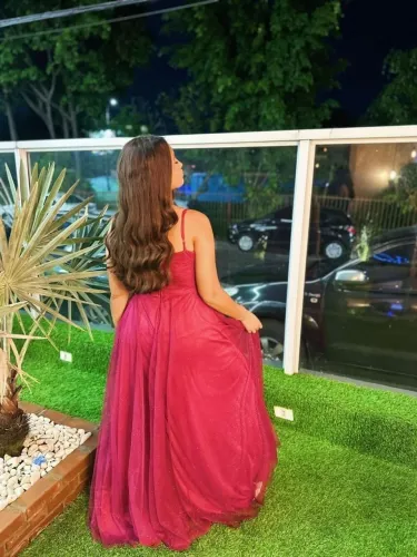 Vestido MARSALA usado uma única vez.