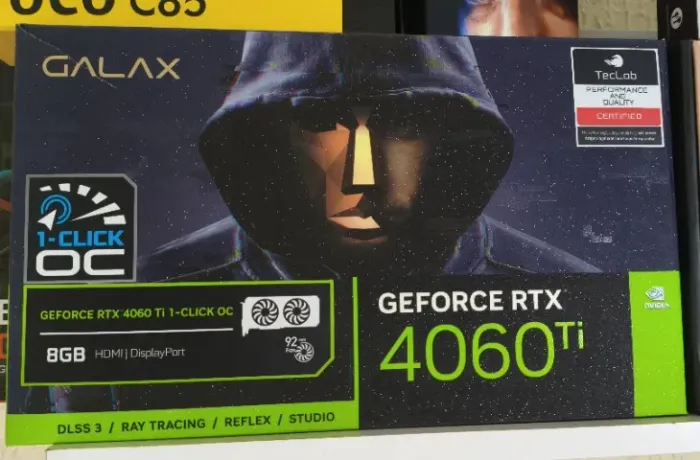 Placa de Vídeo RTX 4060 Ti 8GB Galax 1-Click OC - Com Caixa
