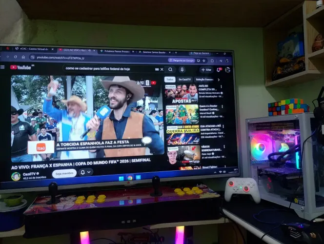 Conjunto Smartv LG 50" + Fliperama multi jogos novo com caixa