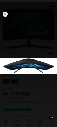 Monitor curvo