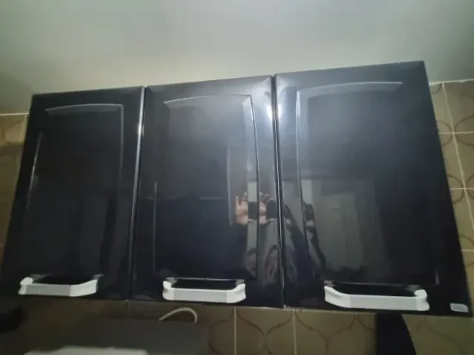 Armário de cozinha 3 portas em aço inox