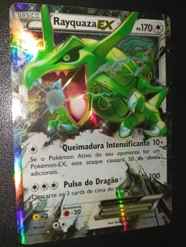 Carta Pokémon Rayquaza EX 2015 NM em Perfeito Estado