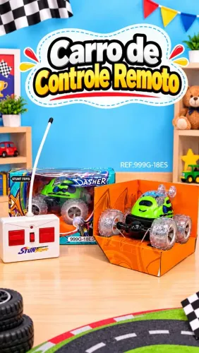 Carro Stunt Controle Remoto Dasher - Acrobacias e Manobras