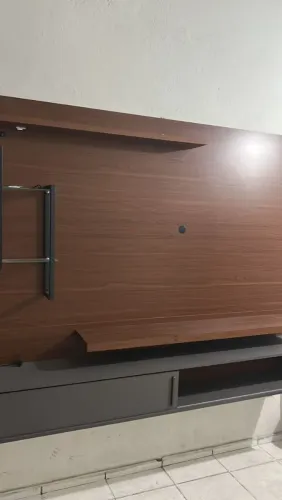 Painel amadeira com led