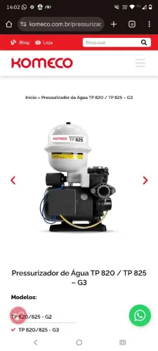 Pressurizador Komeco