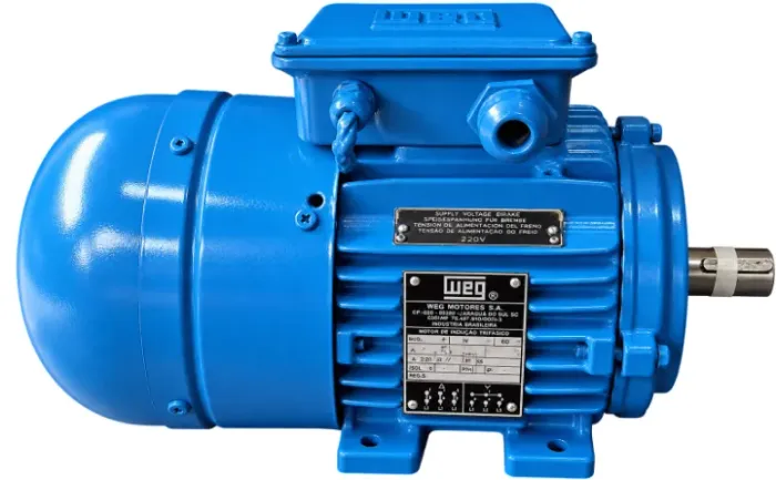Motor Freio WEG 3cv/hp 2.2kw 4 polos 1740rpm trifásico 220v / 380v