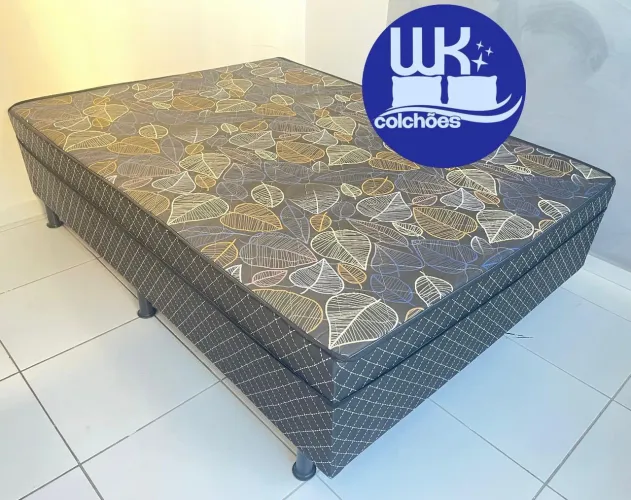 Cama casal box nova direto de fabrica 2 travesseiros de brinde 